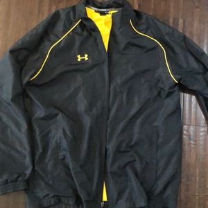 NEW Under Armour Black/yellow Windbreaker Size L